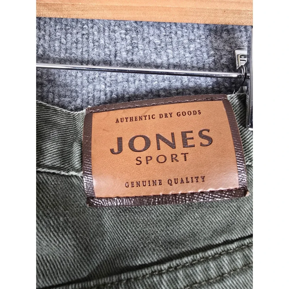 Jones Sport Womens Olive Green‎ Canvas Pants Size 6 High Rise Straight Leg